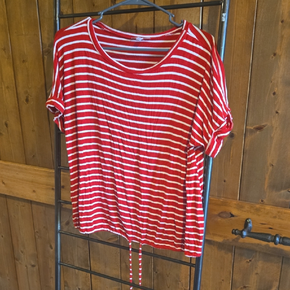 Red Striped Women's Top
